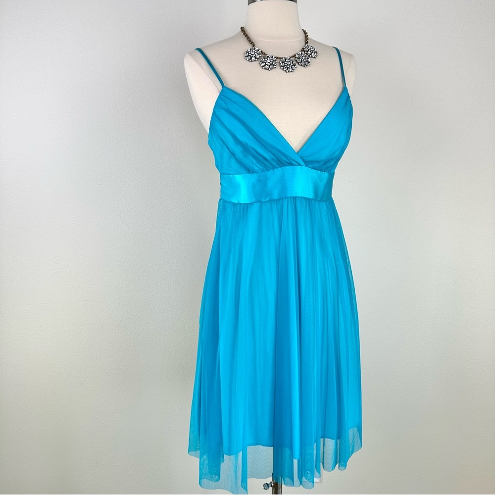 Necessary Objects Turquoise Empire Waist Dress